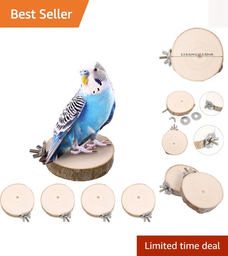 Natural wood bird perch set - set,
