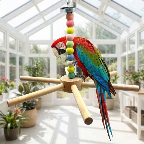 Rotating bird perch toy - rotating,