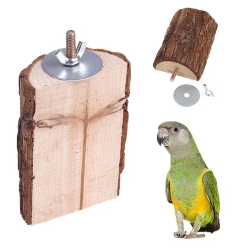Natural wooden parrot bird - wooden,