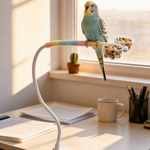 Bendable desktop bird perch - bendable,