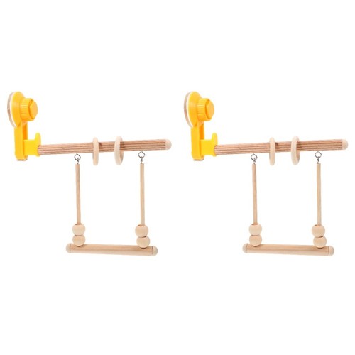 2pcs wooden parrot stand bird - wooden,
