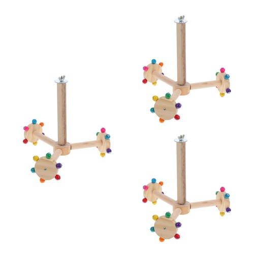 Natural wood parrot play - wood,